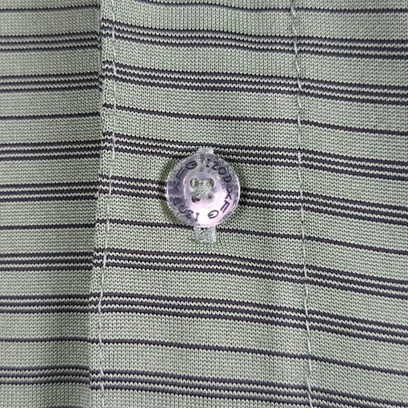 IZOD Pro Series XFG Cool FX Polo Shirt Green Black Striped Golf Mens Large - Picture 6 of 12